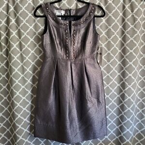 NEW Maggy London Petite Pewter Dress 4P